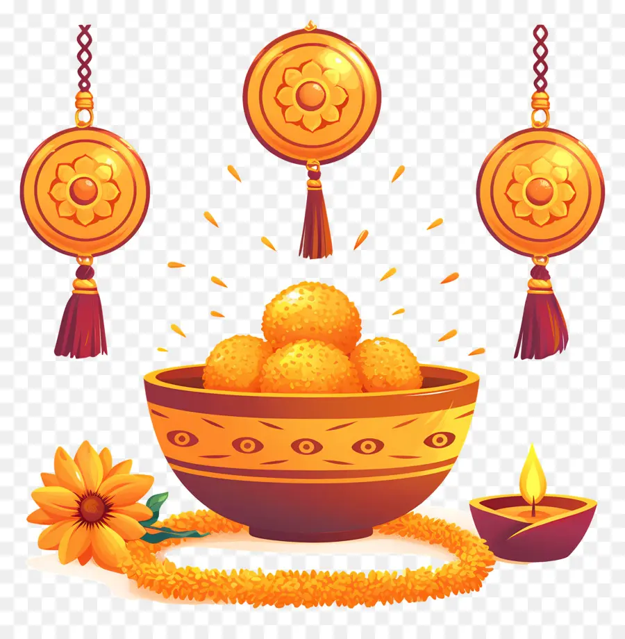 Rakshabandhan，Tigela Com Doces PNG