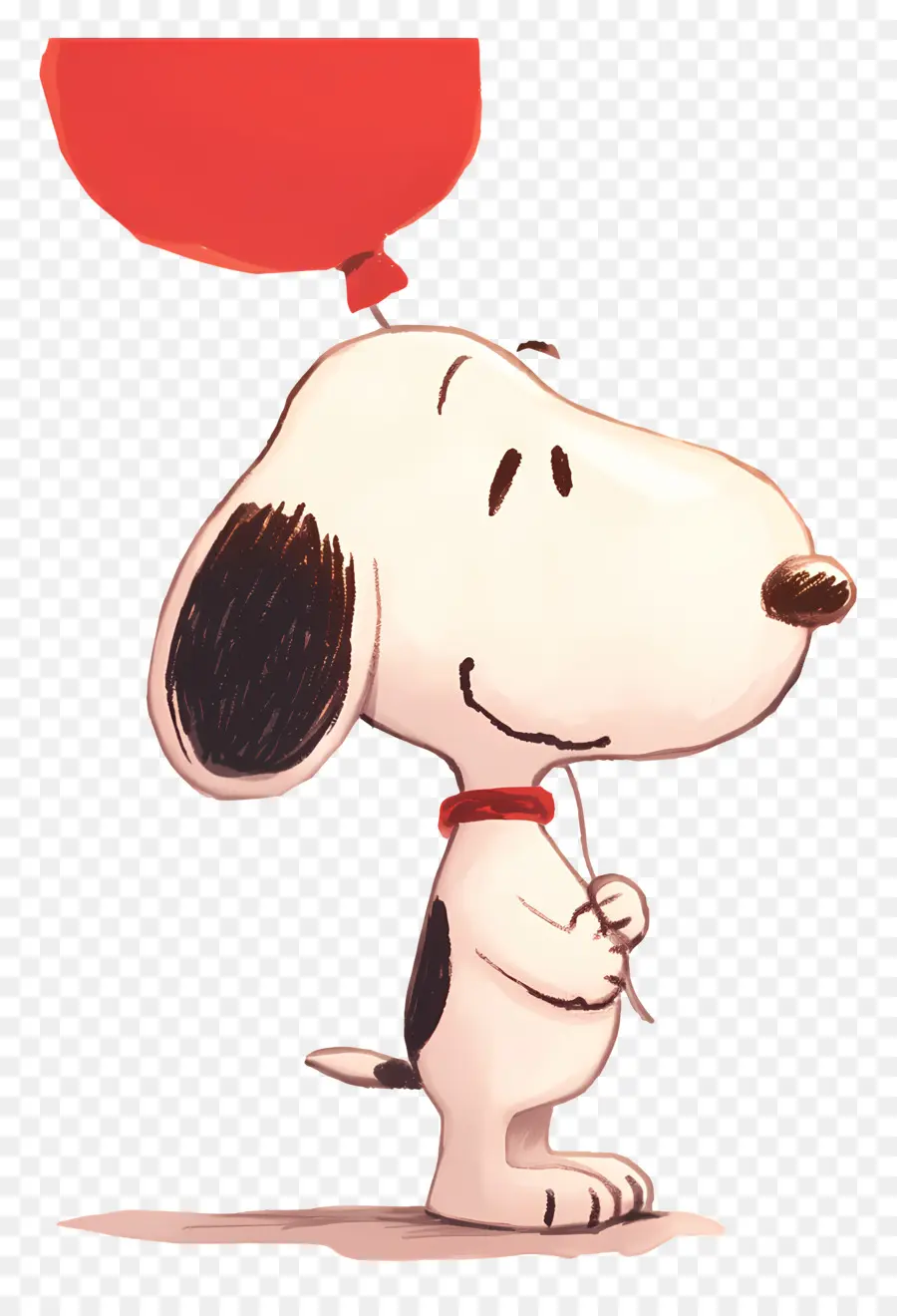 Snoopy Segurando Um Balão，Cachorro De Desenho Animado PNG