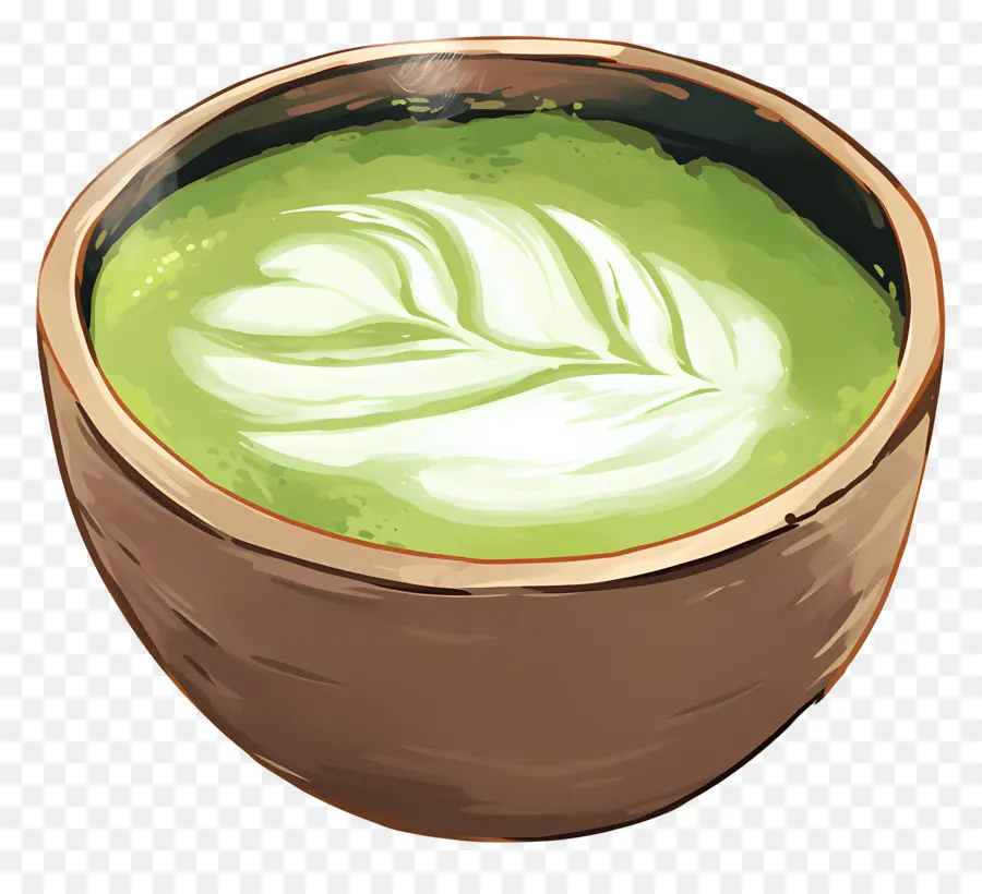 Chá Com Leite Matcha，Matchá Verde PNG