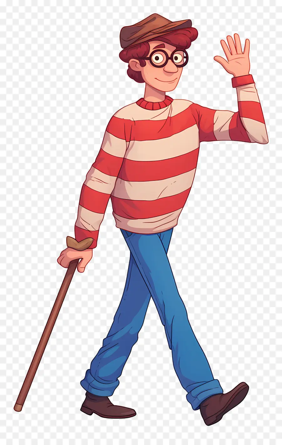 Valdo，Personagem De Camisa Listrada PNG