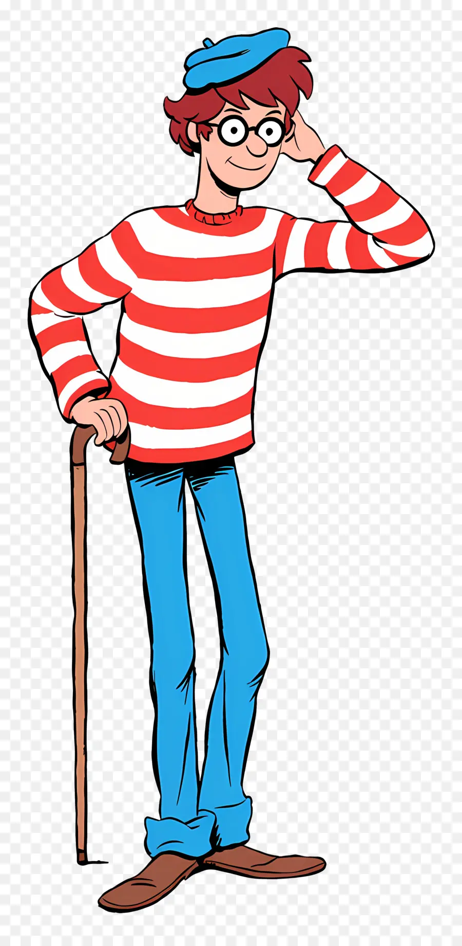 Waldo，Personagem De Camisa Listrada PNG