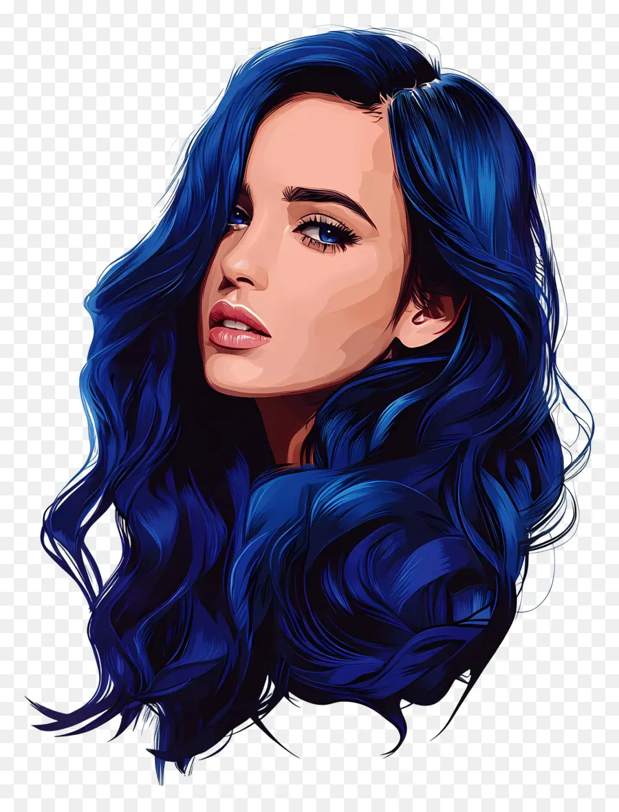 Katy Perry，Mulher De Cabelo Azul PNG