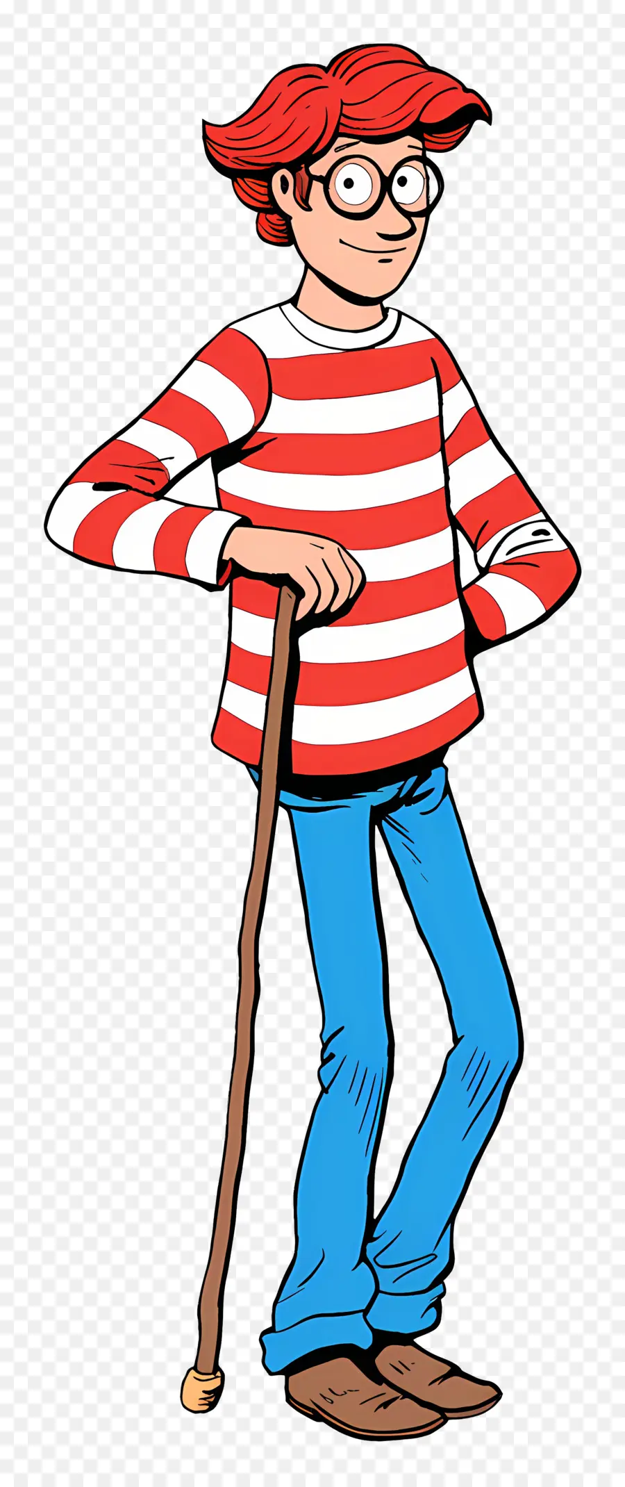 Valdo，Personagem De Camisa Listrada PNG