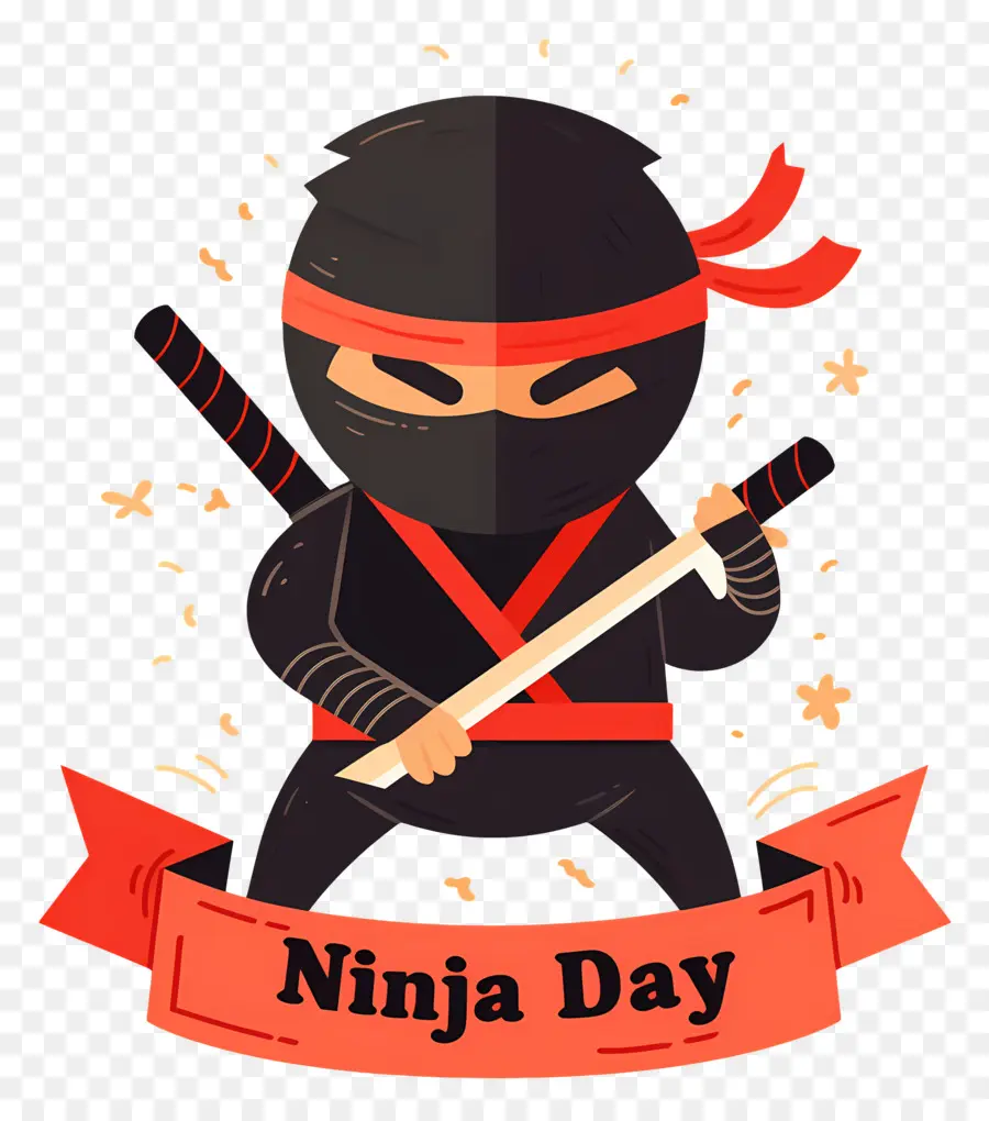 Dia Ninja，Ninja Com Espada PNG