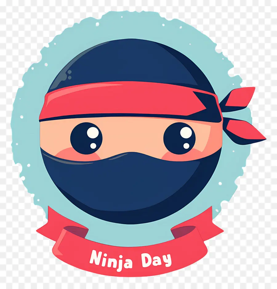 Dia Ninja，Cara De Ninja Com Faixa De Cabeça PNG