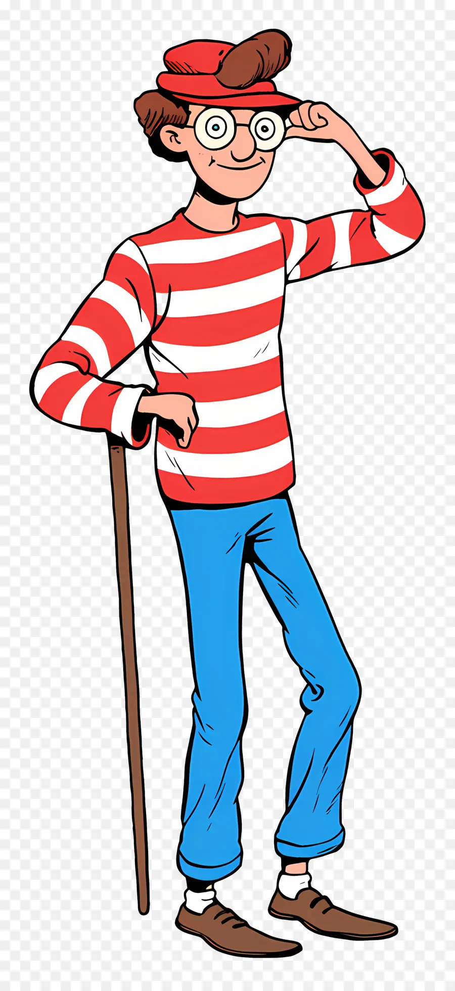 Valdo，Personagem De Camisa Listrada PNG