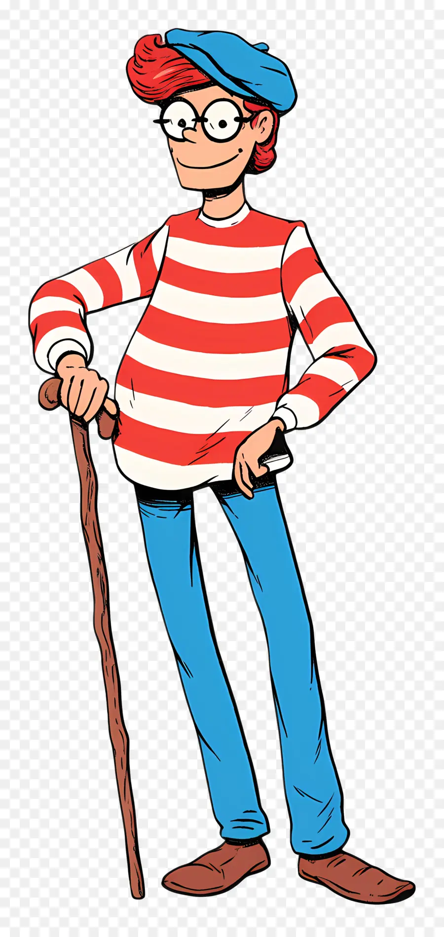 Valdo，Personagem De Camisa Listrada PNG