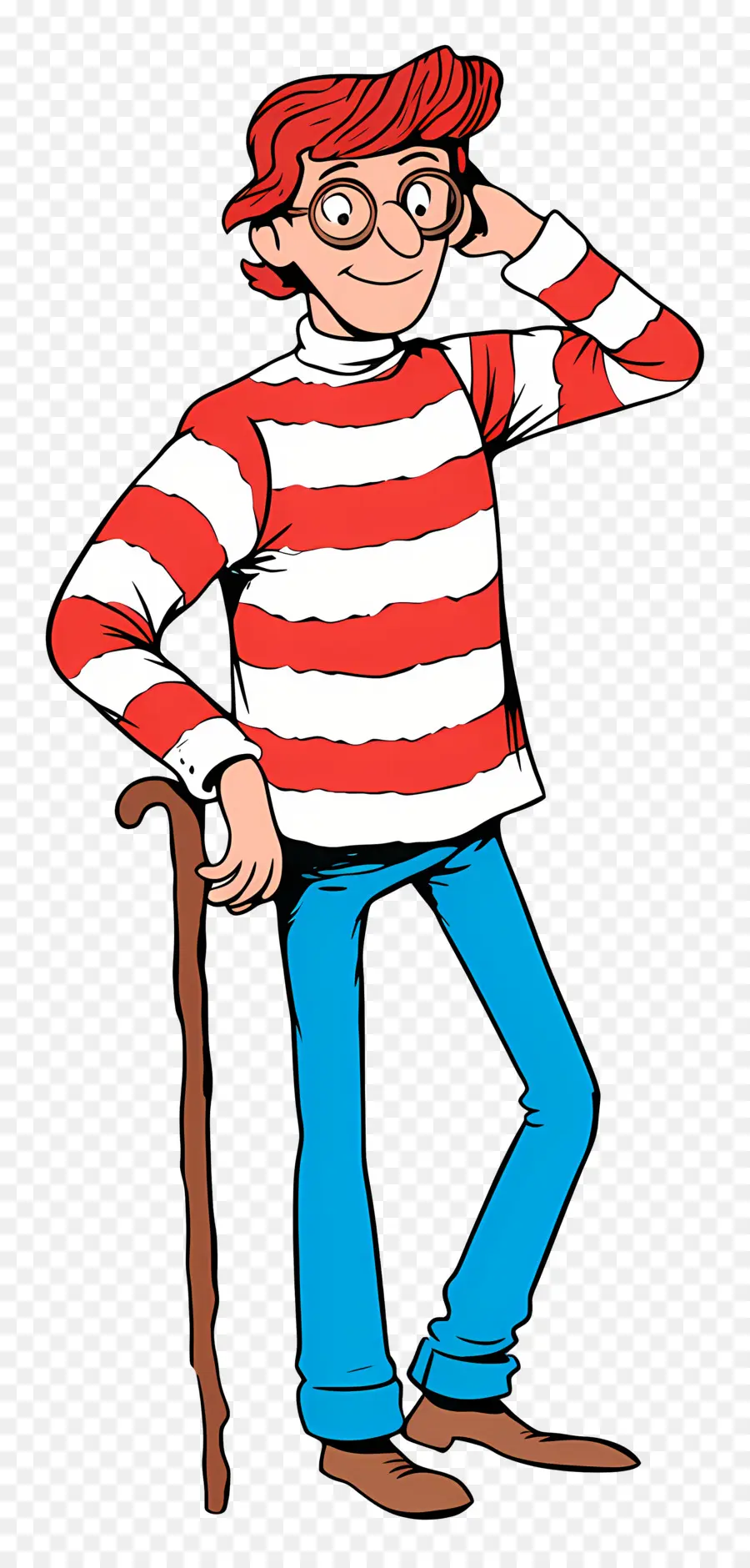 Valdo，Personagem De Camisa Listrada PNG