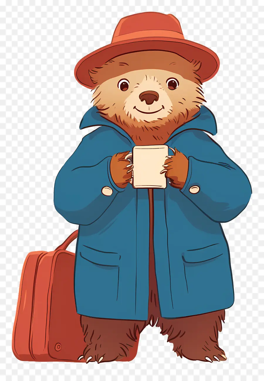 Paddington，Urso Com Caneca PNG