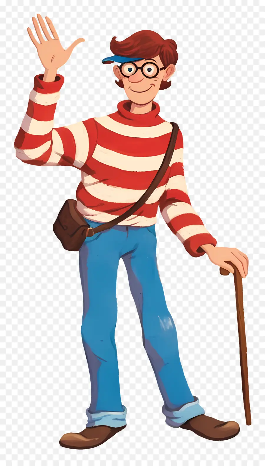 Valdo，Personagem De Camisa Listrada PNG