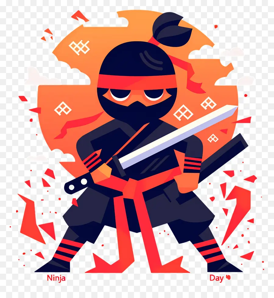 Dia Ninja，Ninja Com Espada PNG