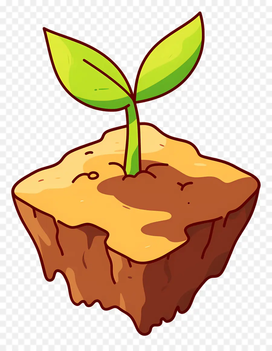 Dia Mundial Do Solo，Solo Com Planta PNG