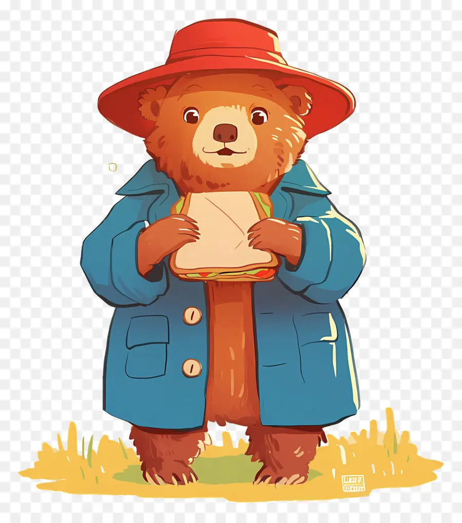 Paddington，Urso Com Sanduíche PNG