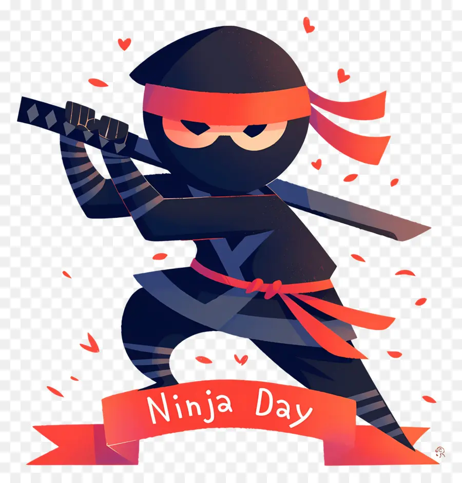 Dia Ninja，Ninja Com Espada PNG