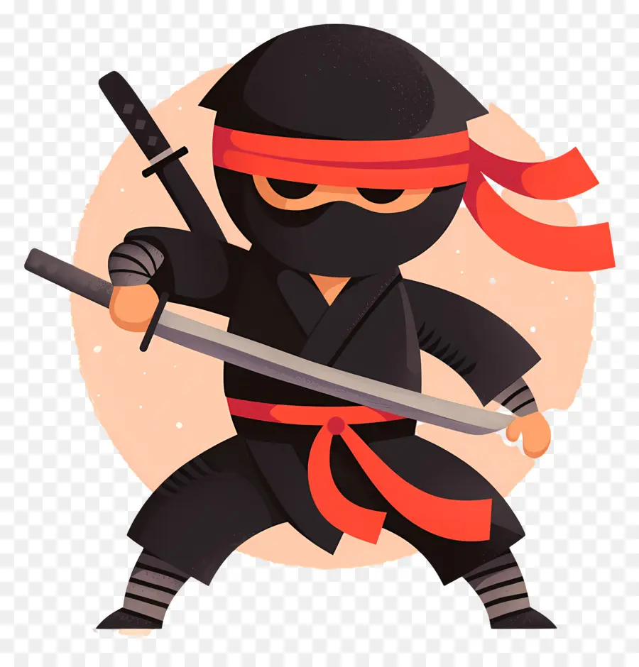 Dia Ninja，Gato Ninja Com Espada PNG