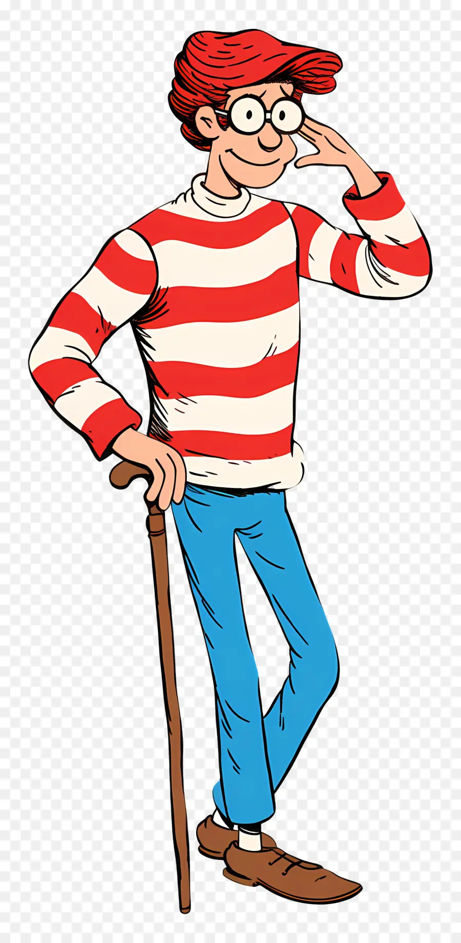 Valdo，Personagem De Camisa Listrada PNG