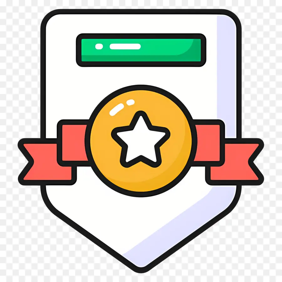 Certificado De Mérito，Distintivo Com Estrela PNG