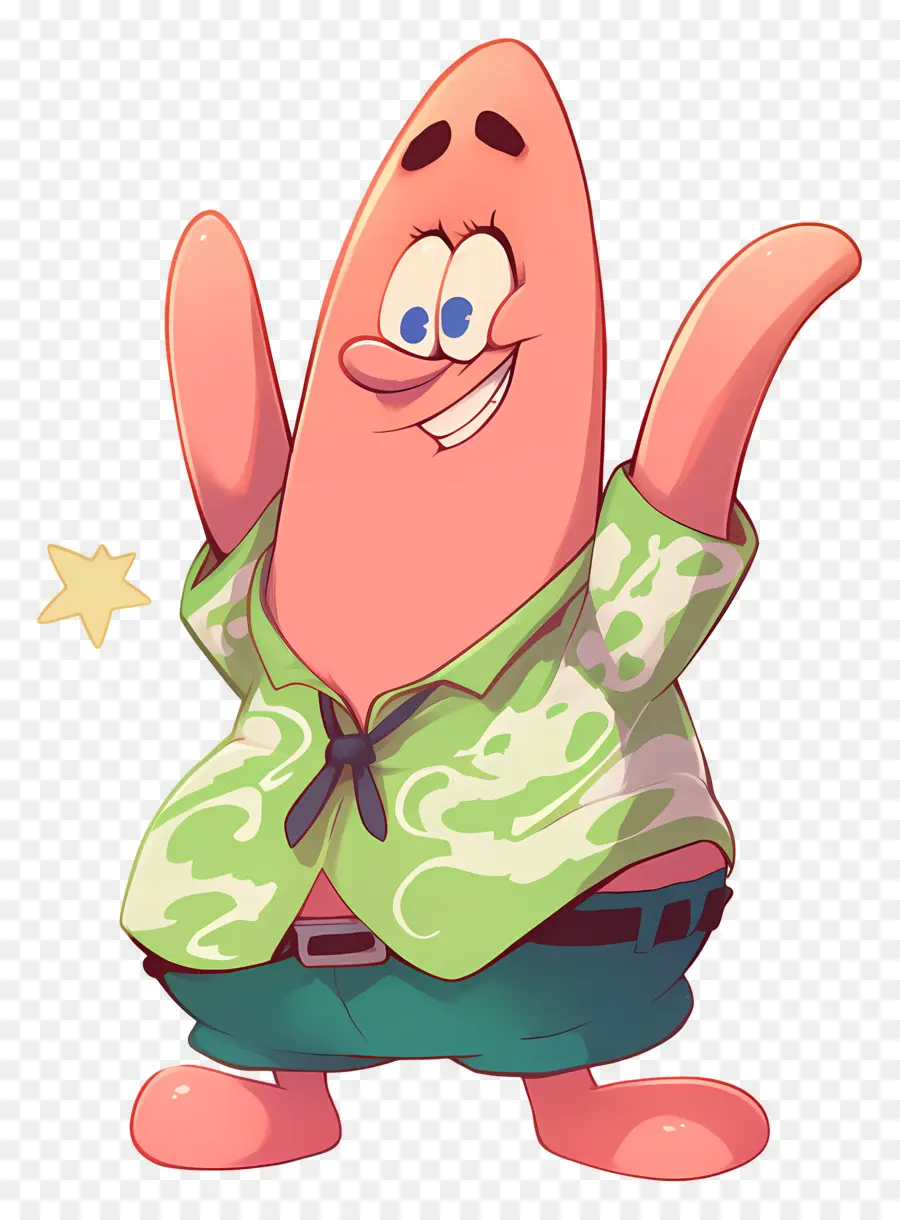 Patrick Estrela，Personagem De Desenho Animado Estrela Do Mar PNG