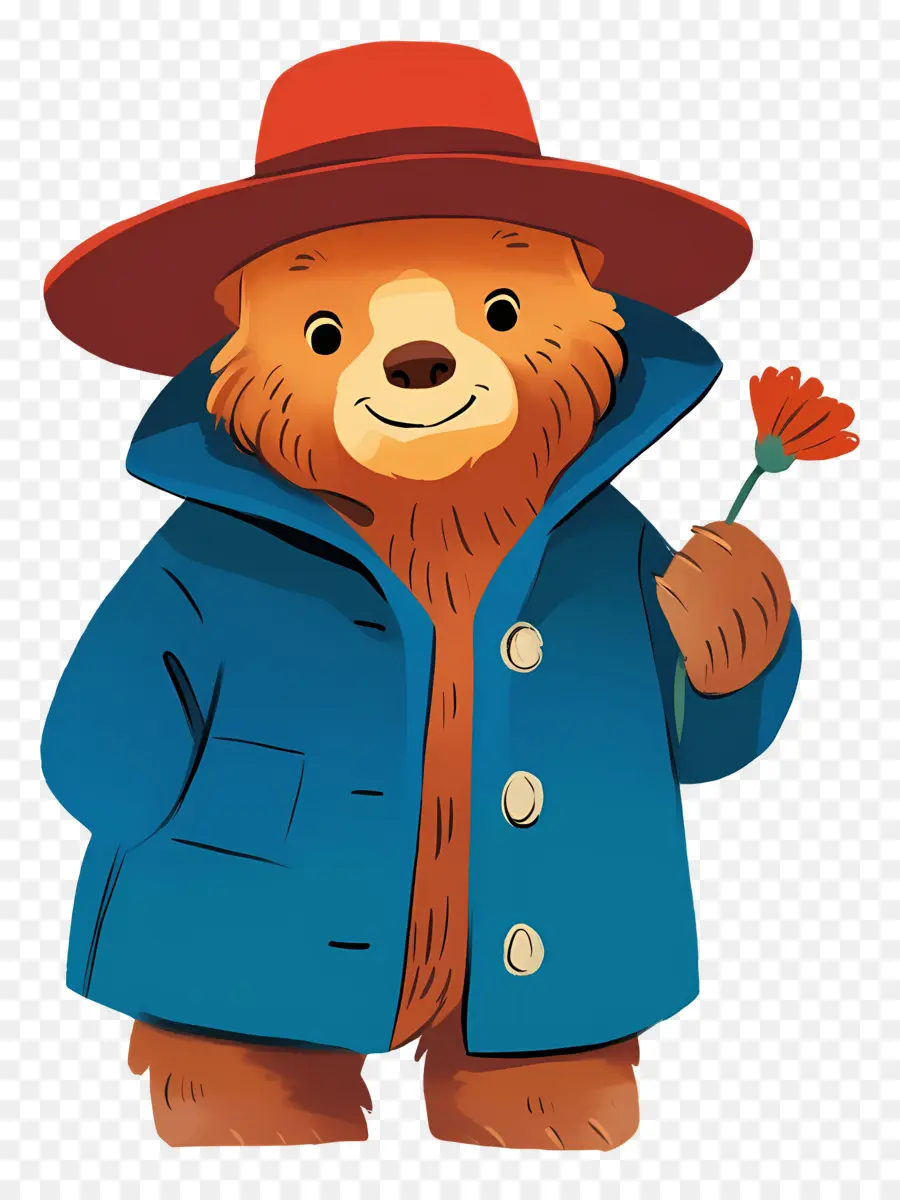 Paddington，Urso Com Girassol PNG