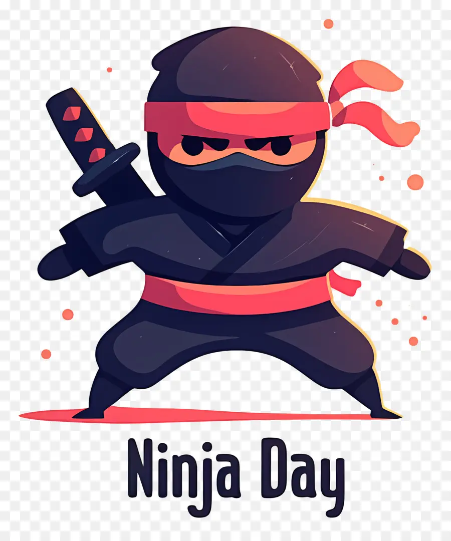 Dia Ninja，Pose Estilizada De Ninja PNG