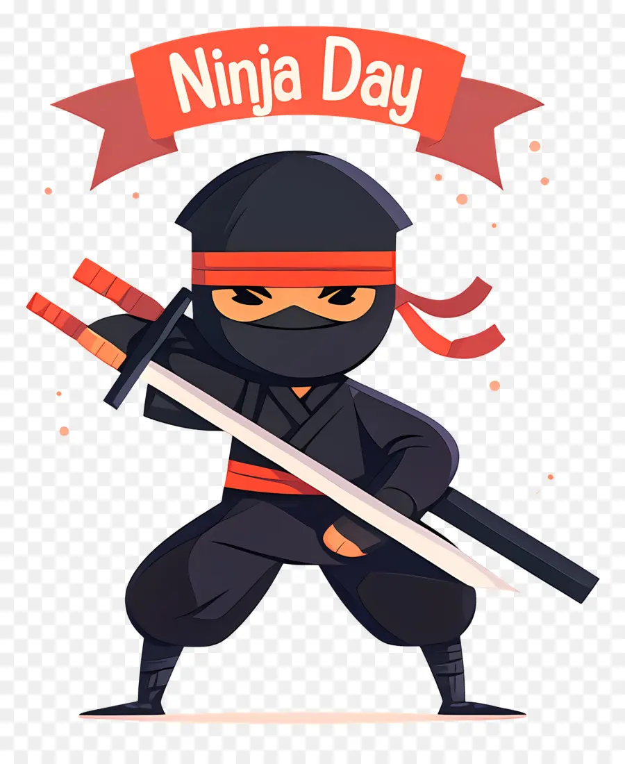 Dia Ninja，Ninja Com Espada PNG