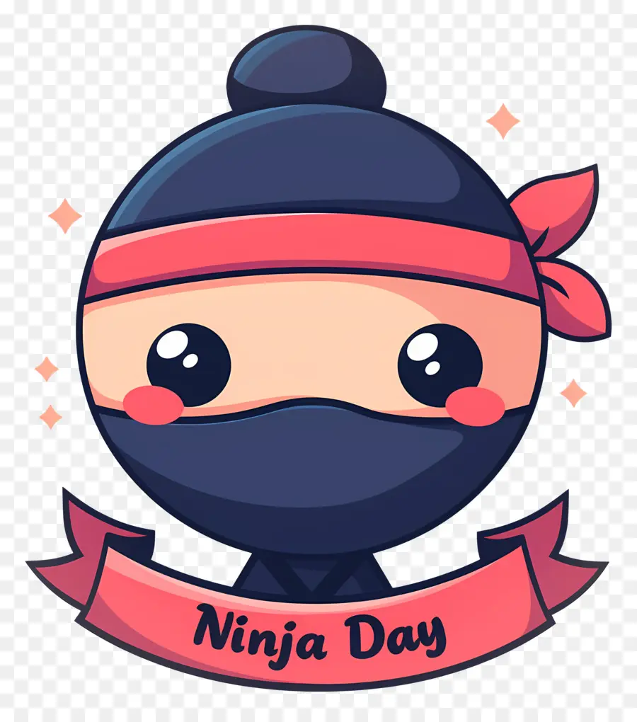 Dia Ninja，Cara De Ninja Com Faixa De Cabeça PNG