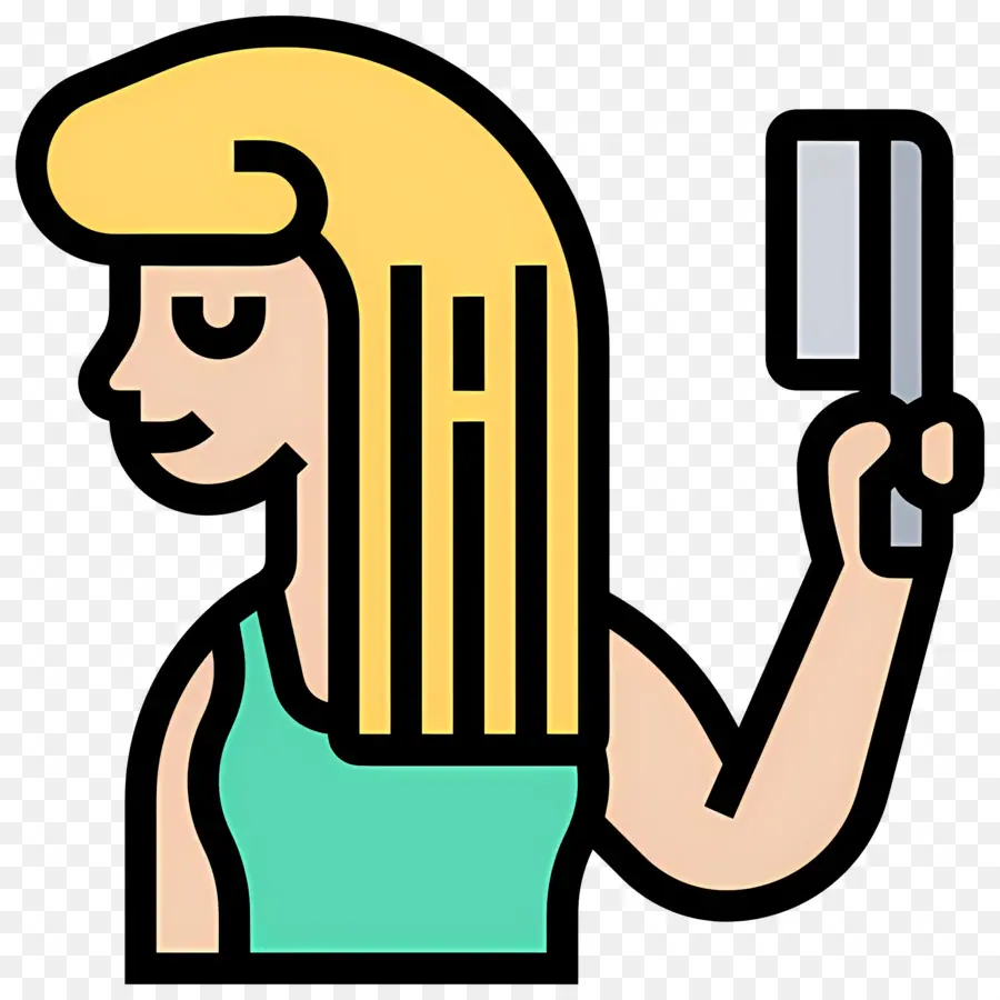 Queda De Cabelo，Mulher Penteando Cabelo PNG