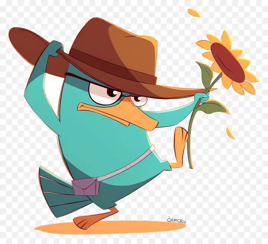 Perry O Ornitorrinco，Ornitorrinco De Desenho Animado PNG