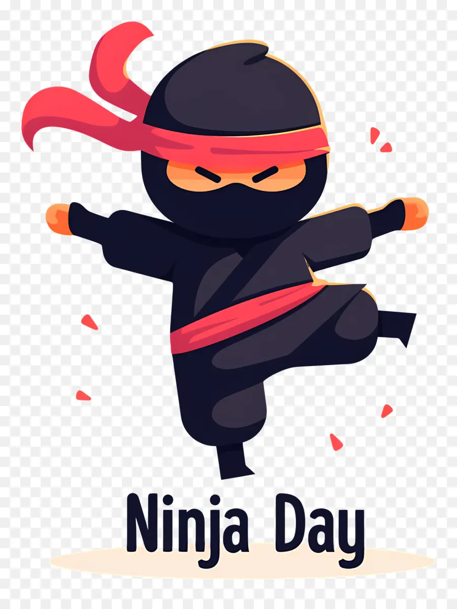 Dia Ninja，Pose Estilizada De Ninja PNG