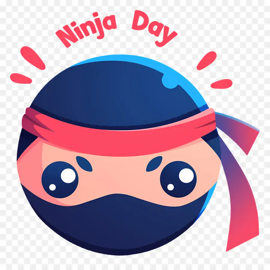 Dia Ninja，Rosto Ninja Redondo PNG