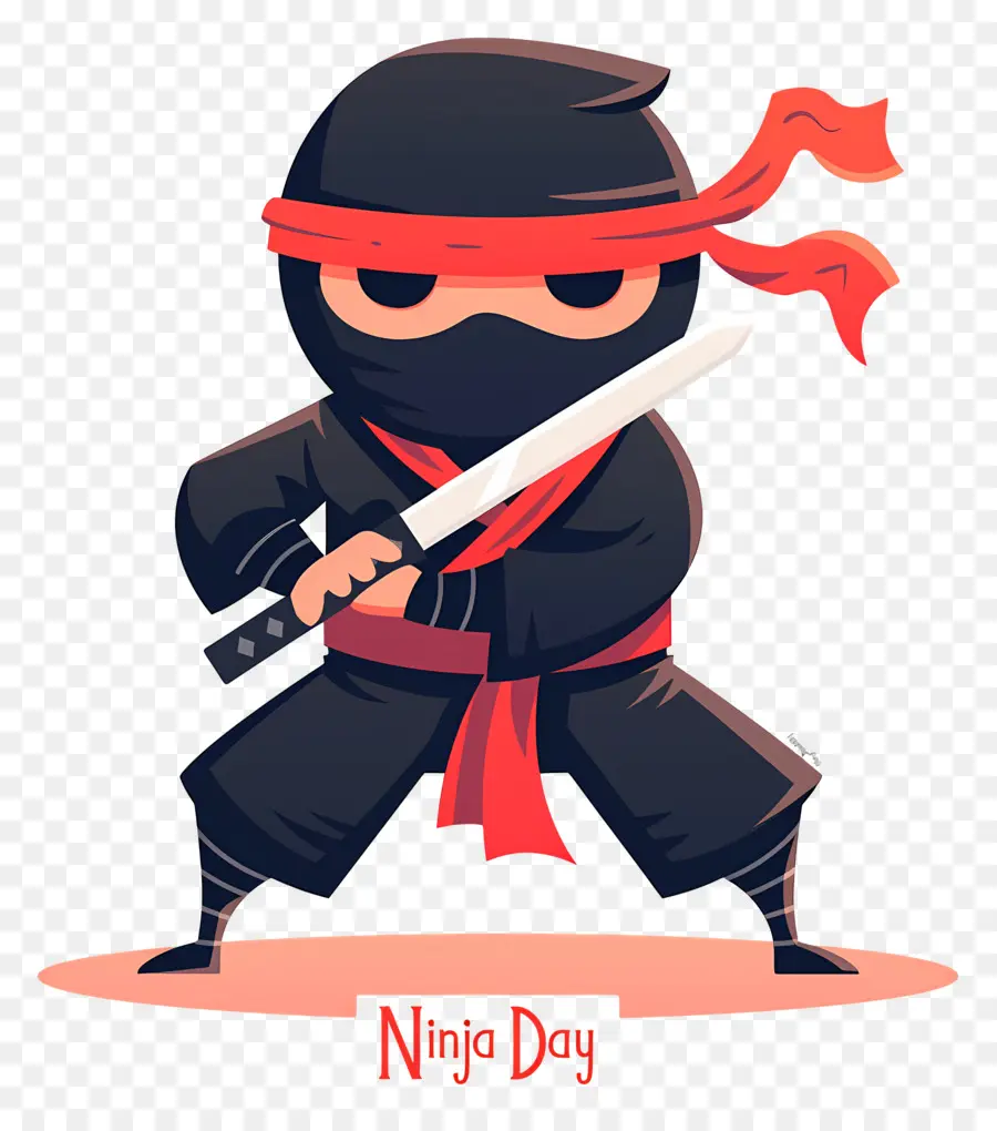 Dia Ninja，Ninja Com Espada PNG