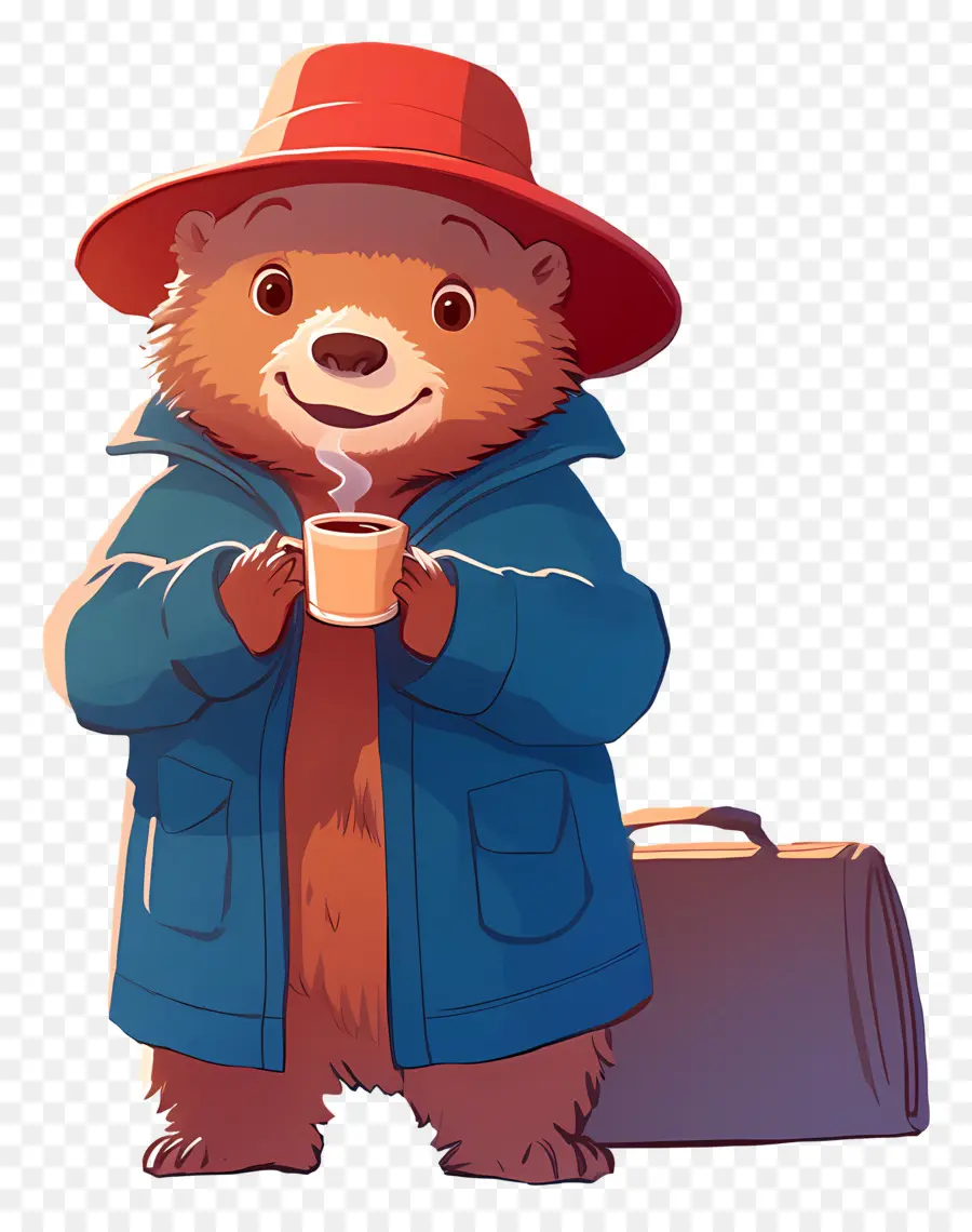 Paddington，Urso Com Caneca PNG