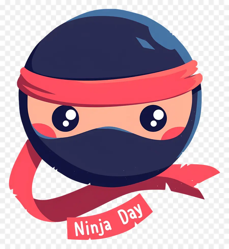 Dia Ninja，Cara De Ninja Com Faixa De Cabeça PNG