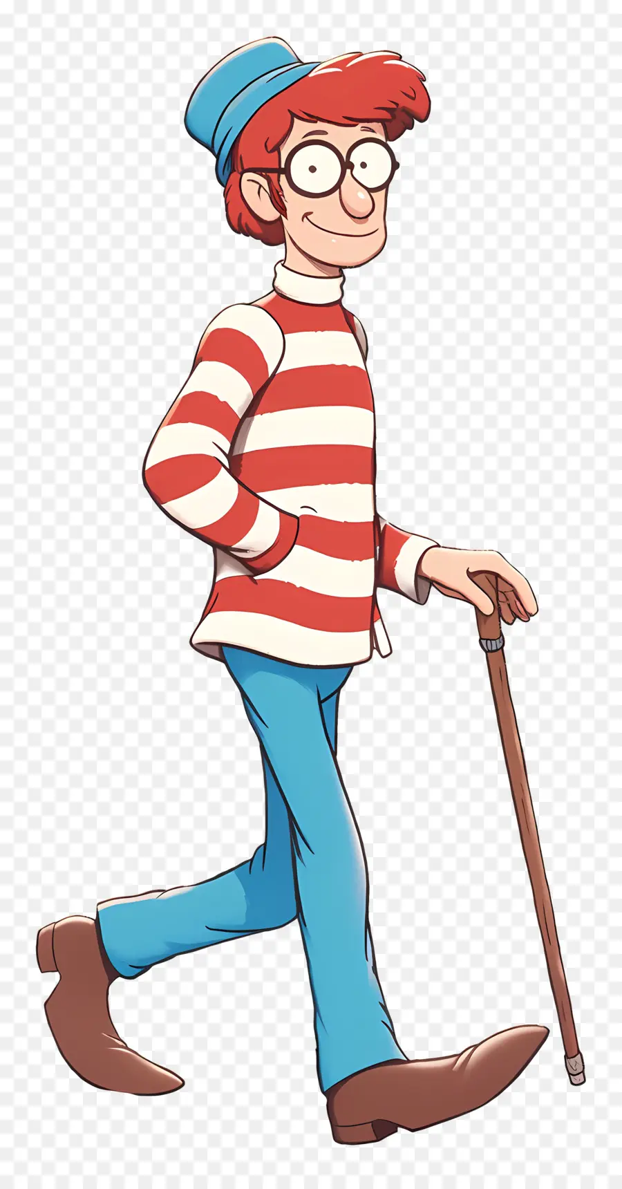 Valdo，Personagem De Camisa Listrada PNG