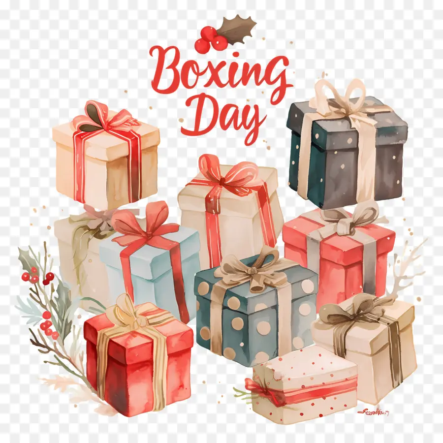 Boxe，Presentes Do Boxing Day PNG