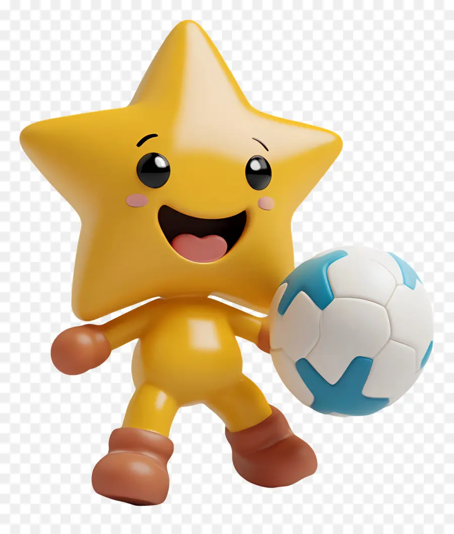 Estrela Animada，Estrela Com Bola PNG