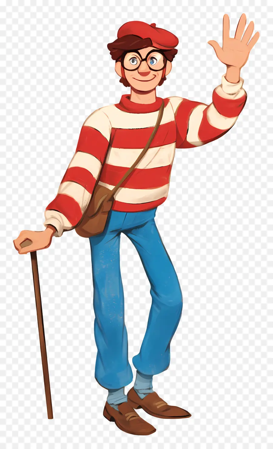 Valdo，Personagem De Camisa Listrada PNG