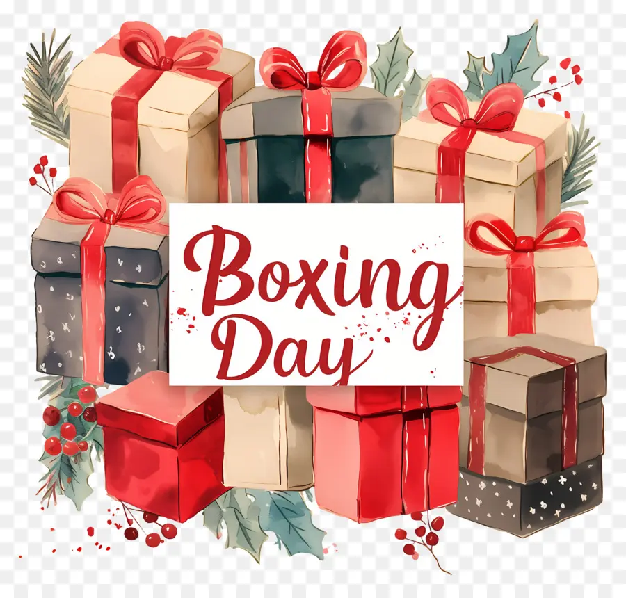 Boxe，Presentes Do Boxing Day PNG