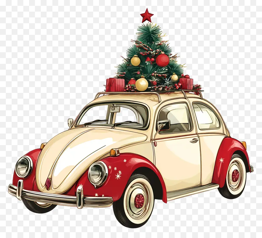 Carro De Natal，Carro Verde PNG