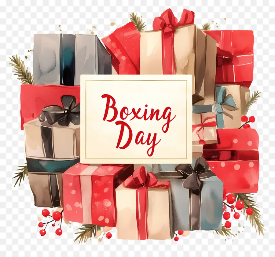 Boxe，Presentes Do Boxing Day PNG