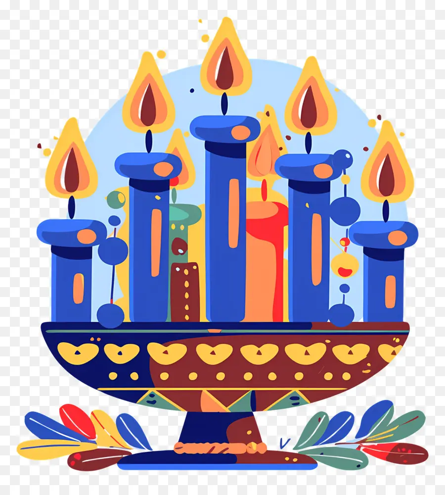 Velas Kwanzaa，Castiçal Com Velas PNG