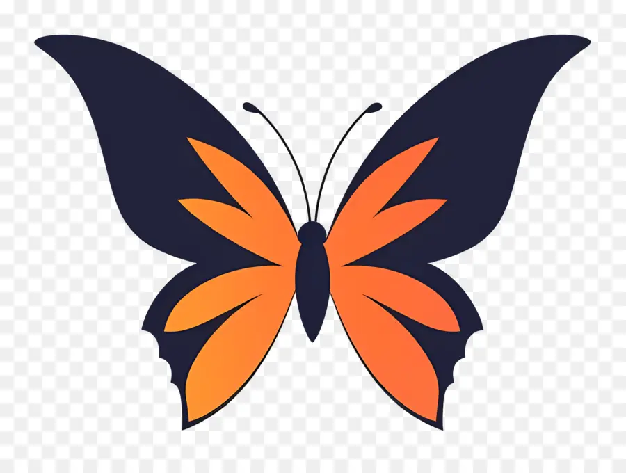 Logotipo Da Borboleta，Borboleta Preta E Dourada PNG