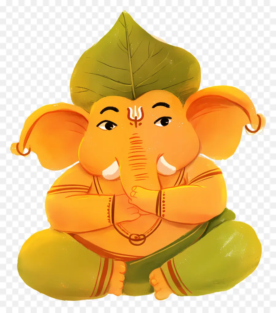 Ganesha Chaturthi，Meditando Ganesha PNG