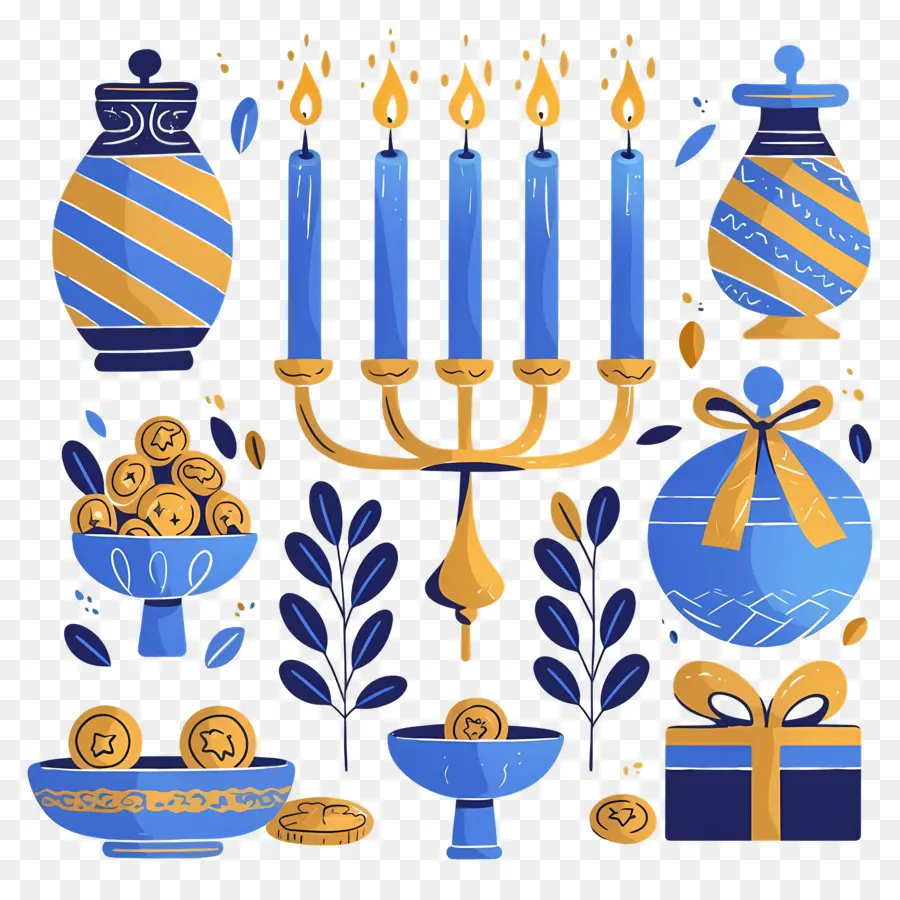 Hanucá，Decorações De Hanukkah PNG