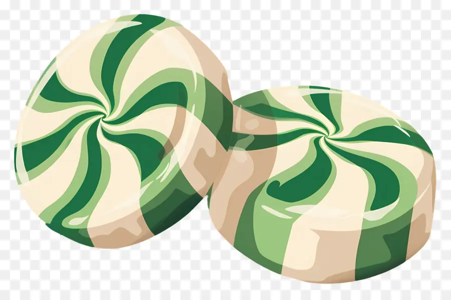 Doces De Hortelã Pimenta，Doces Redemoinhos Verdes PNG