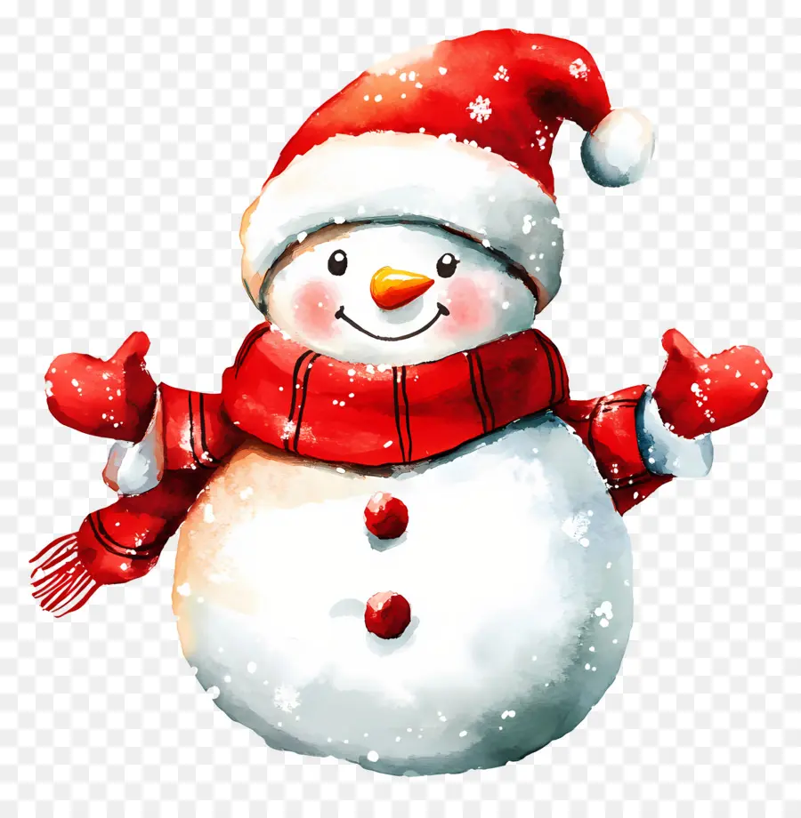 Aquarela De Natal，Boneco De Neve PNG