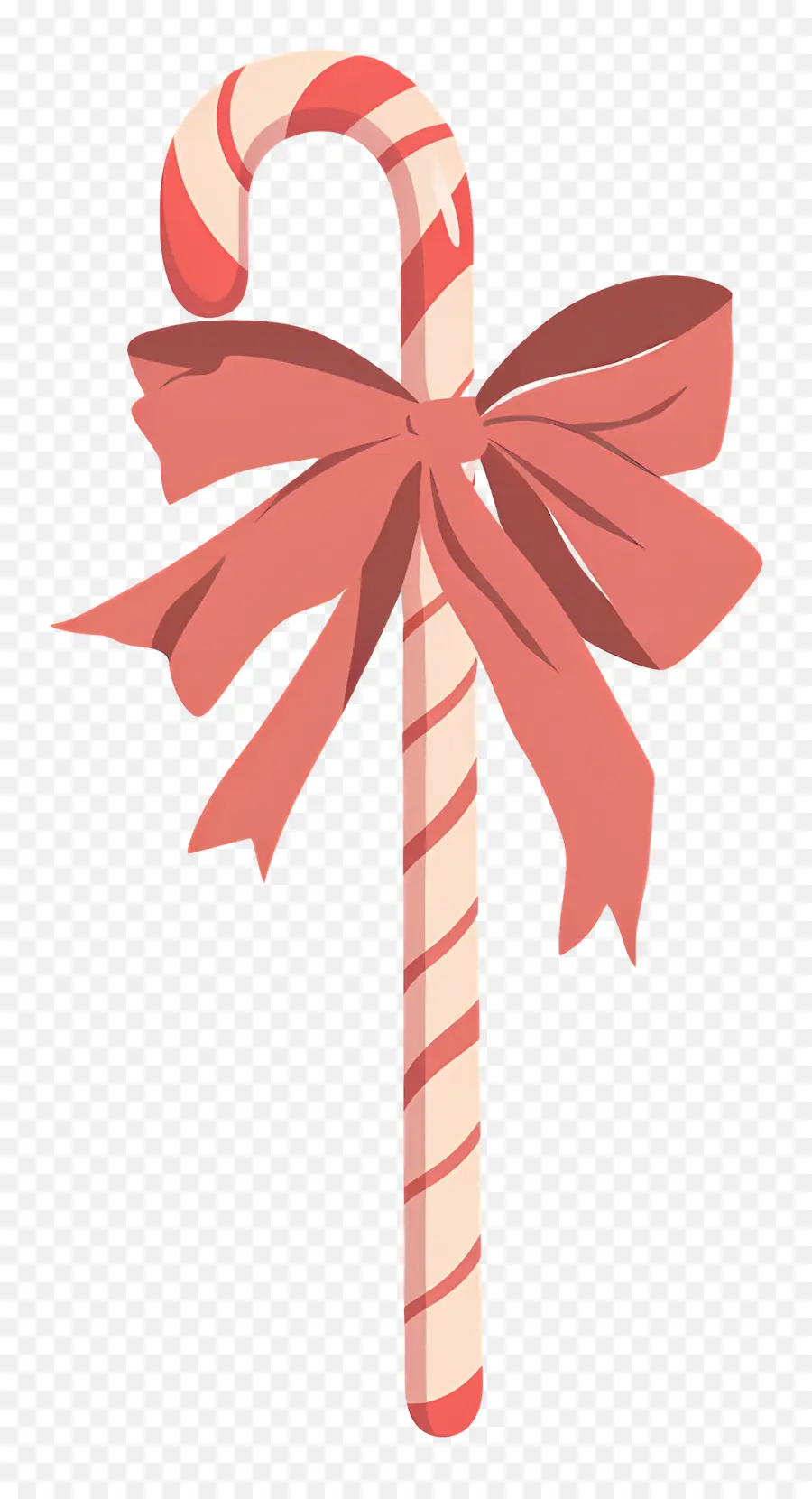 Bastão De Doces De Natal，Bastão De Doces Vermelho Com Fita PNG