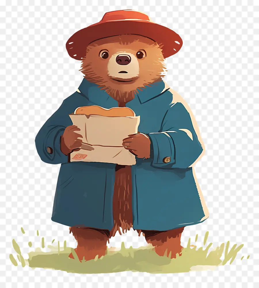 Paddington，Urso Com Sanduíche PNG