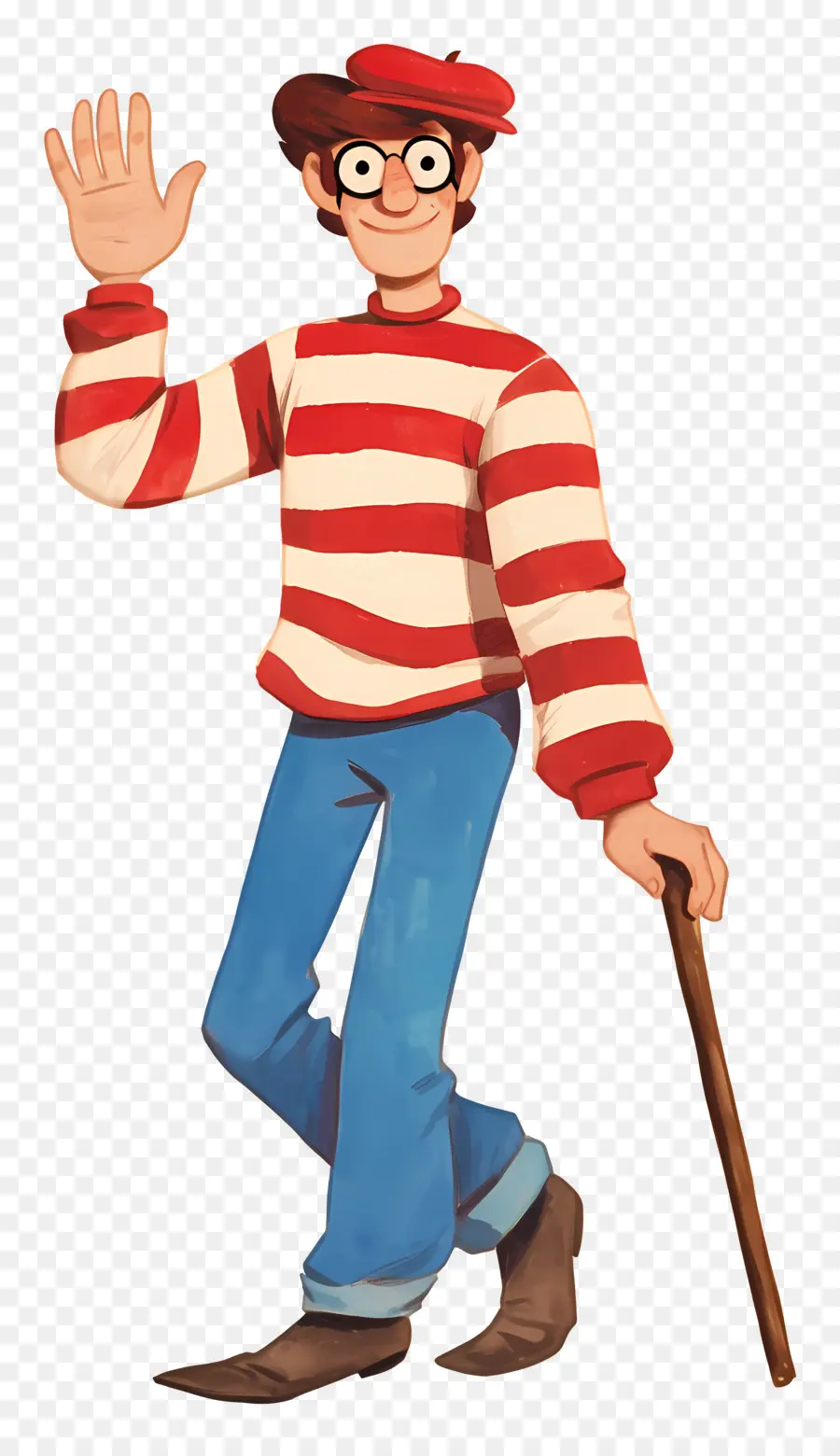 Valdo，Personagem De Camisa Listrada PNG