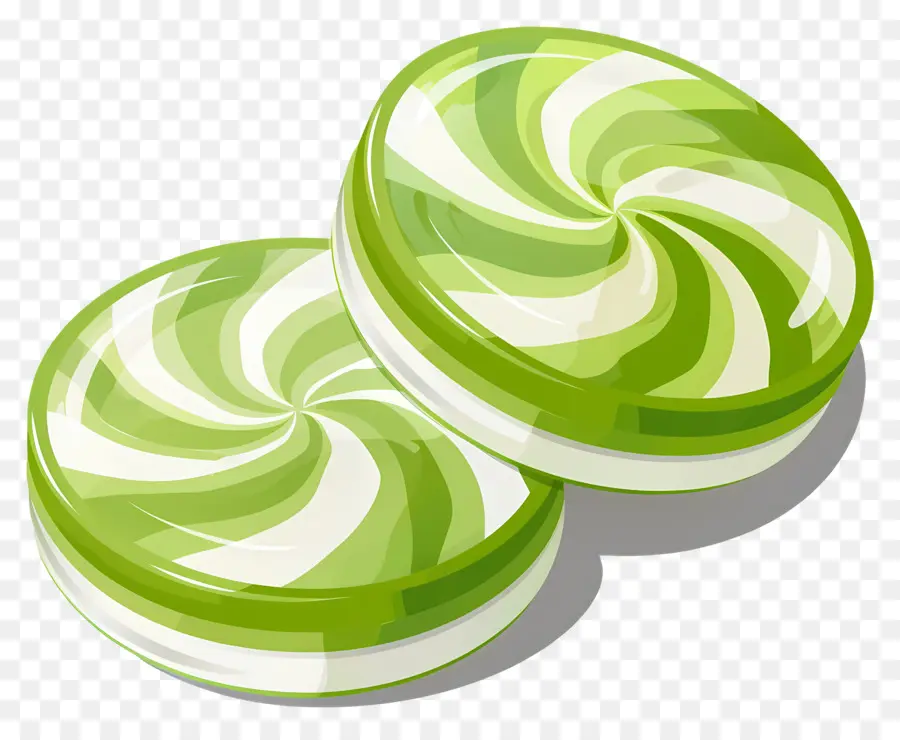 Doces De Hortelã Pimenta，Doces Redemoinho Verde PNG